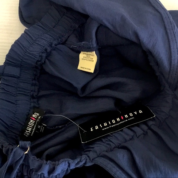 Fashion Nova Navy Blue Summer Romper NWT - Picture 6 of 9